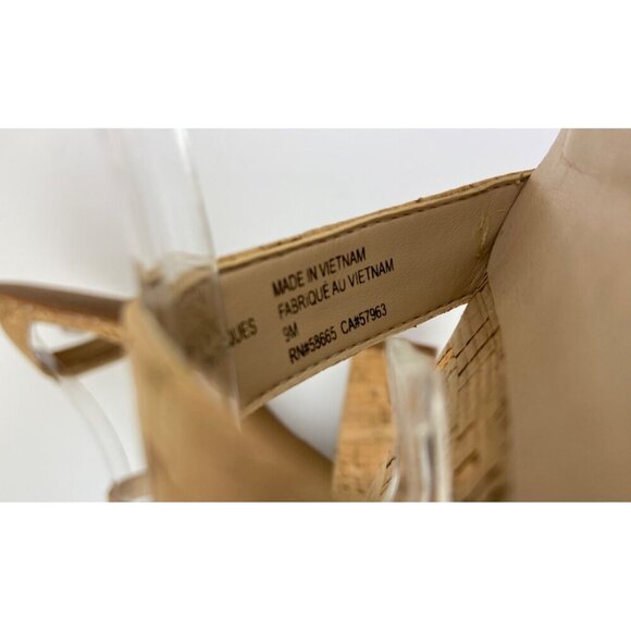 BP Cork Block Heeled Open Toe Strappy Slingback Sandals Size 9 - Picture 8 of 12